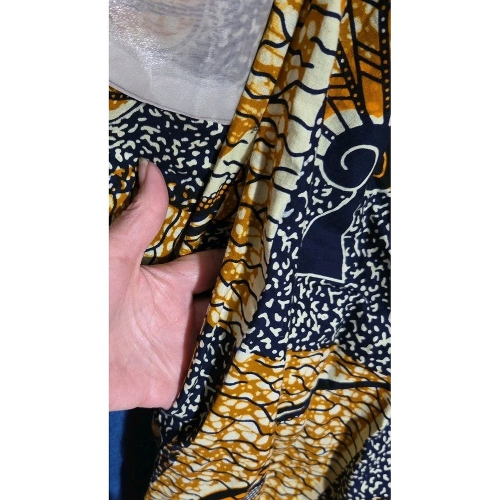 African Print Dress Women XL XXL Handmade Ankara Dashiki Boho Loose Fit Pockets - Picture 4 of 7